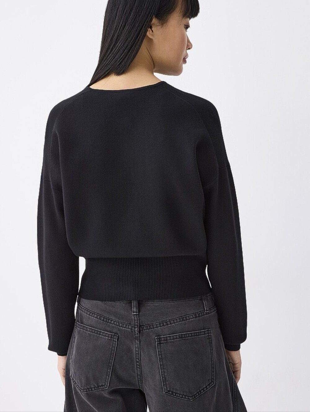 Black Cinched Waist Cardigan - Picture 3 of 3